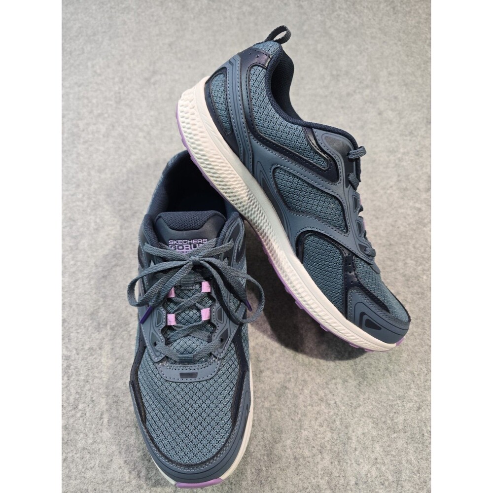 Skechers GO RUN Consistent Running Shoes Blue Purple Women's Size 11 Missing Ins